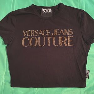 Versace couture crop top. Large SOLD